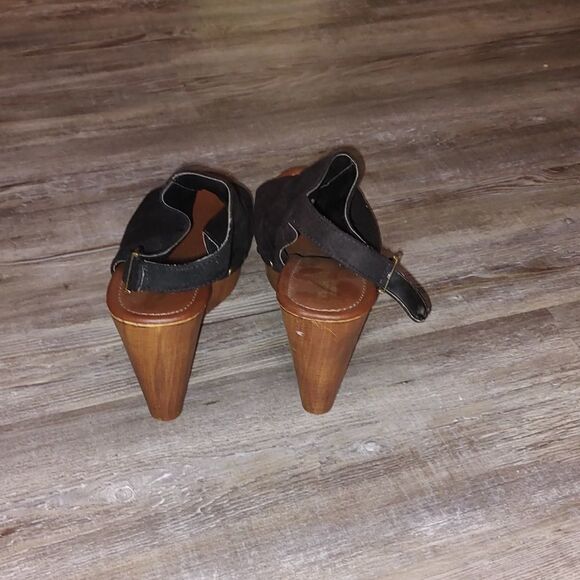 Mossimo black brown wedge platforms Sz 11 - Picture 4 of 7